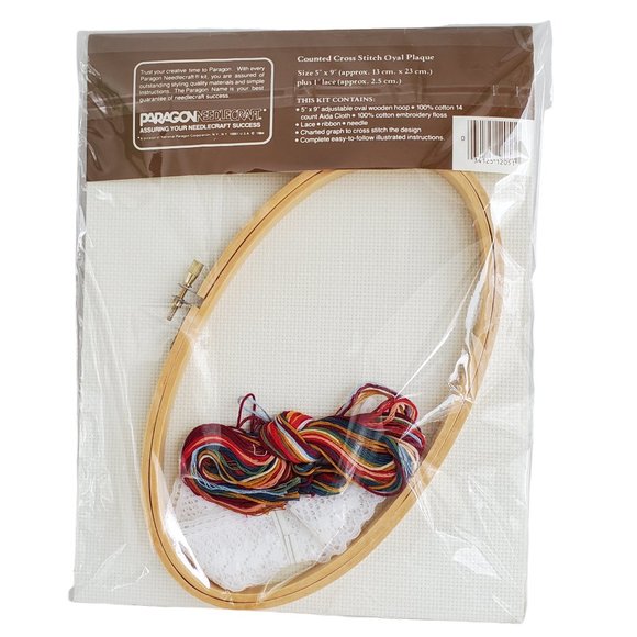 Paragon Needlecraft Country Best Counted Cross Stitch Kit Hobby 2051 Wood Hoop - Picture 5 of 6